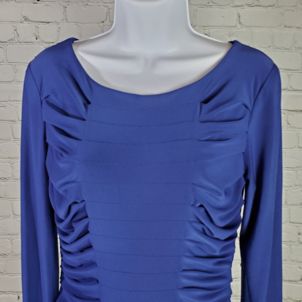 Bisou Bisou Purple Ruched Bodycon Dress - Picture 4 of 6